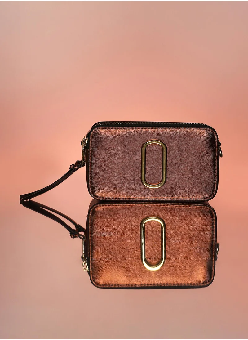 Haute Sauce The Block Box Sling Bag - Chocolate Brown