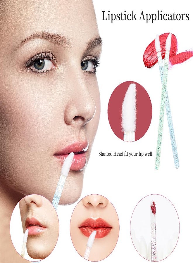 Mekupeu 300 Pieces Disposable Lip Brushes Premium Lipstick Gloss Wands Applicator Makeup Tool Kits (Mixed 6 color) - Image 5