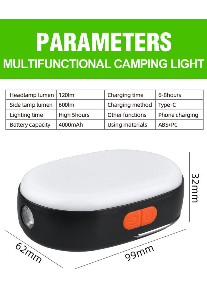 Arabest مصباح تخييم شمسي USB مع جهاز تحكم عن بعد - مصباح خيمة خارجي مقاوم للماء IPX7 للتخييم، المشي، انقطاع الكهرباء، الأعاصير، شحن الطوارئ للهاتف المحمول - Image 4