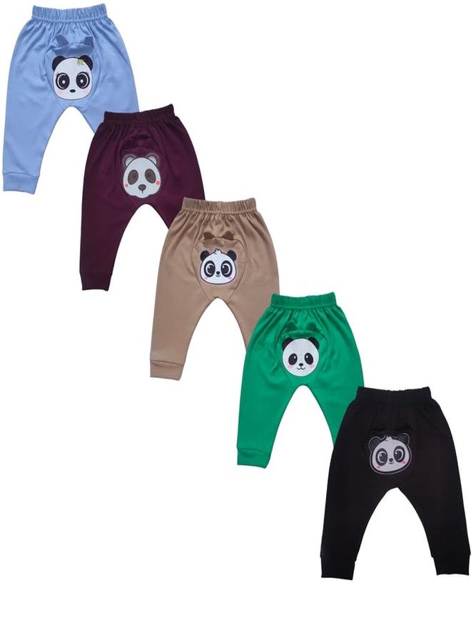 RCW Kids Baby Pants Cotton Pants Emoji Print Soft Lower Payjama Leggings Regular Fit Bottom Ribs Comfortable Sleepwear Toodler Lounge Pant Pant for Boys & Girls (Pack of 5) (2-3 Year) Multicolour - Image 3