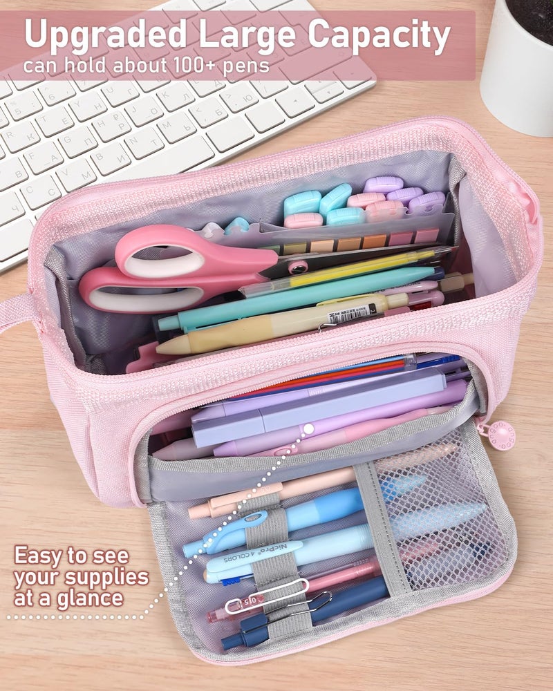 Nicpro 78 PCS Aesthetic School Supplies with Cute Pen Case, 12 Pastel Highlighters, 12 Color & Black Ink Gel Pens, 10 Mechanical Pencils 0.5, 0.7, 0.9, 2.0 mm, 6 Multicolor Pen for Student Stationary - Image 3