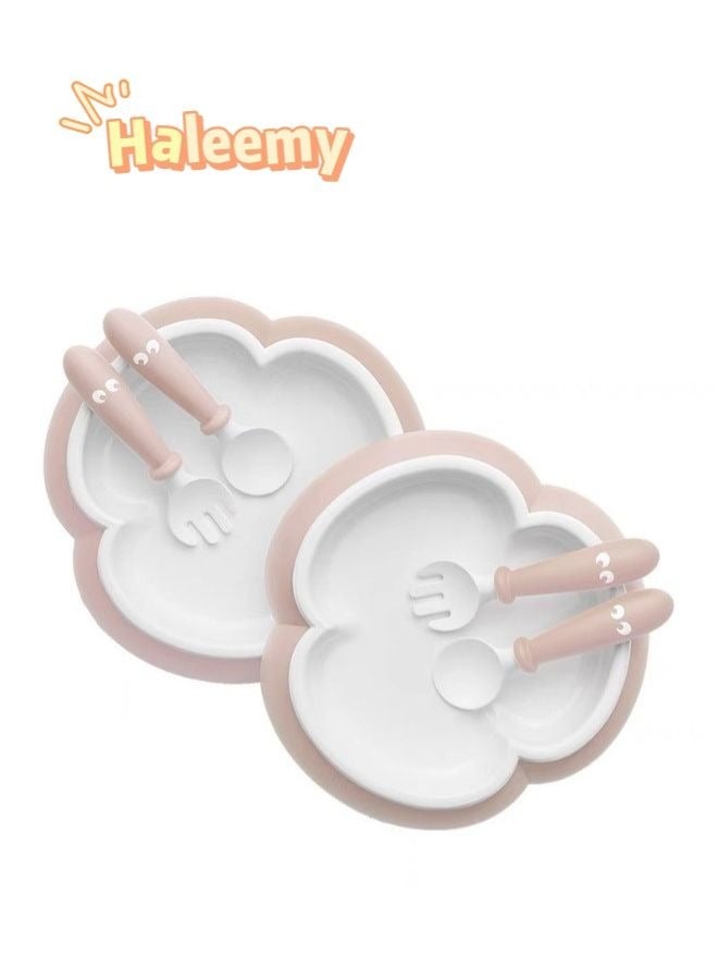haleemy 3-Piece Baby Plate, Spoon, Fork - Image 1