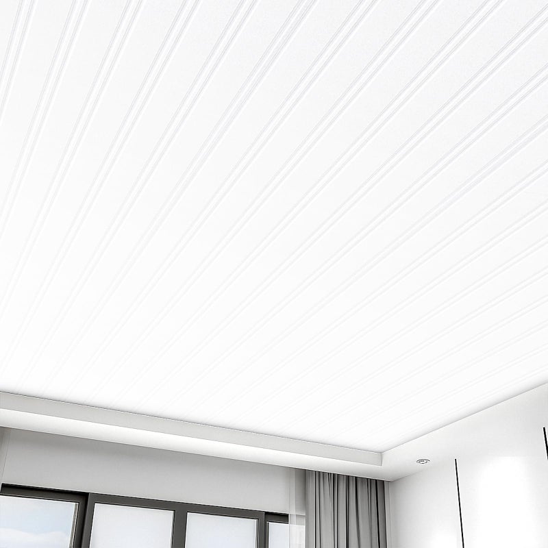 ReWallpaper 17.5inÃ—23ft Peel and Stick Beadboard Wallpaper Prepasted White Wallpaper for Bedroom Removable Vinyl Roll White Beadboard Wall Panels Accent Wall Covering for Living Room Bathroom Basement - Image 4