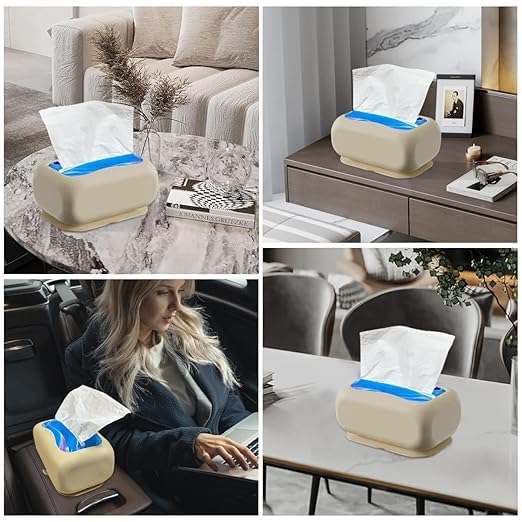 BOTIST Silicone Suction Tissue Box Wall Mounted Tissue Box - Image 5