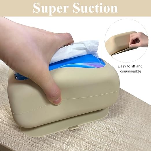 BOTIST Silicone Suction Tissue Box Wall Mounted Tissue Box - Image 4