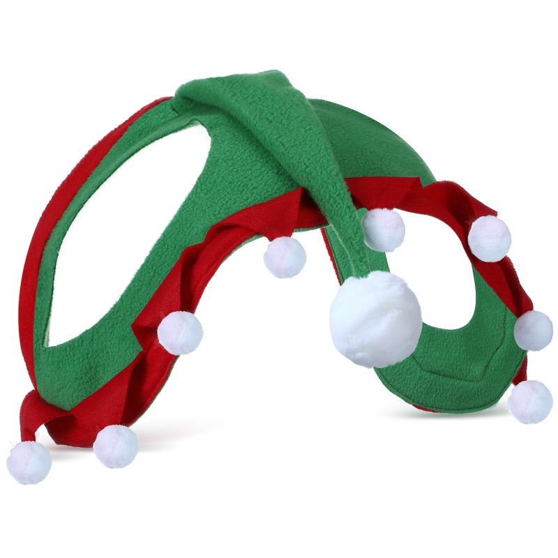 Abbylike Santa Hat for Horse Christmas Cap Fluffy Xmas Hat Horse Santa Cap for Christmas Holiday ParadeCute Style