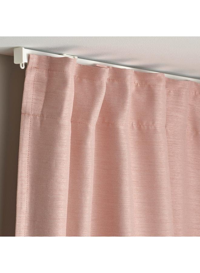 زبون ستائر تعتيم الغرفة، زوج واحد، مع شريط رأسي/وردي، 145x300 سم - Image 5