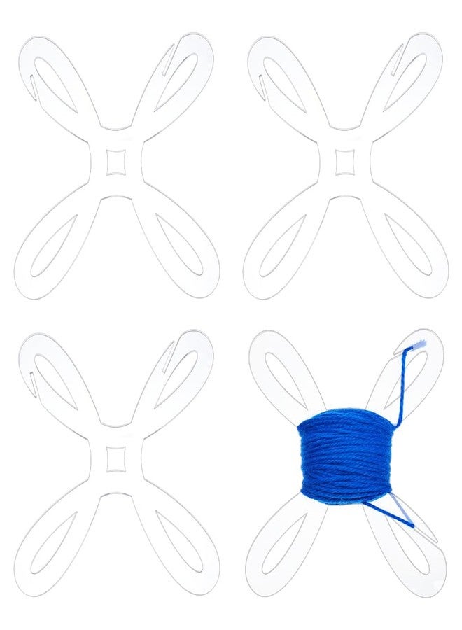 BENECREAT 4Pcs Large Yarn Bobbins, Clear Acrylic Yarn Winder Cross Stitch Bobbin Organizer Thread Knitting Sewing Crochet Weave Winder Tool for Knitting Sewing, 5.9x5.9inch - Image 1