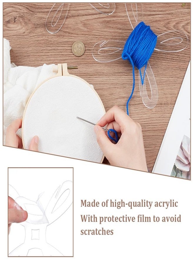 BENECREAT 4Pcs Large Yarn Bobbins, Clear Acrylic Yarn Winder Cross Stitch Bobbin Organizer Thread Knitting Sewing Crochet Weave Winder Tool for Knitting Sewing, 5.9x5.9inch - Image 4