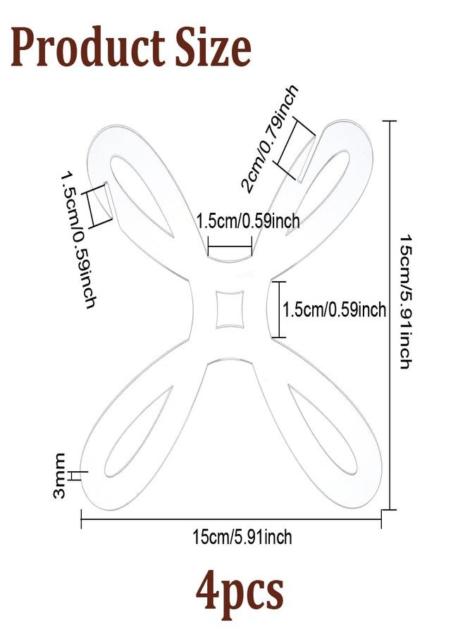 BENECREAT 4Pcs Large Yarn Bobbins, Clear Acrylic Yarn Winder Cross Stitch Bobbin Organizer Thread Knitting Sewing Crochet Weave Winder Tool for Knitting Sewing, 5.9x5.9inch - Image 2