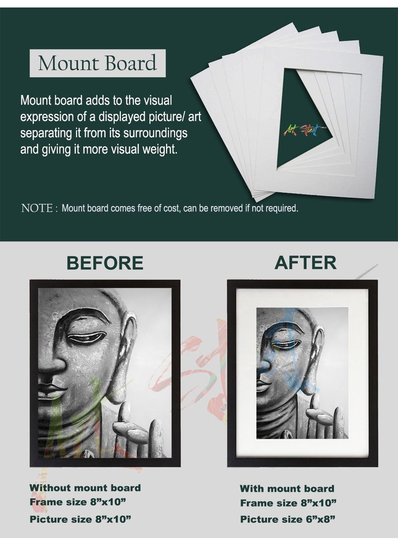 Art Street Art Street - Wall Essential photo frame set of 9 Brown Wall photo frame (Mix Size) 4 units 5x7, 3 units 6x8, 2 units 8x10  - Image 4