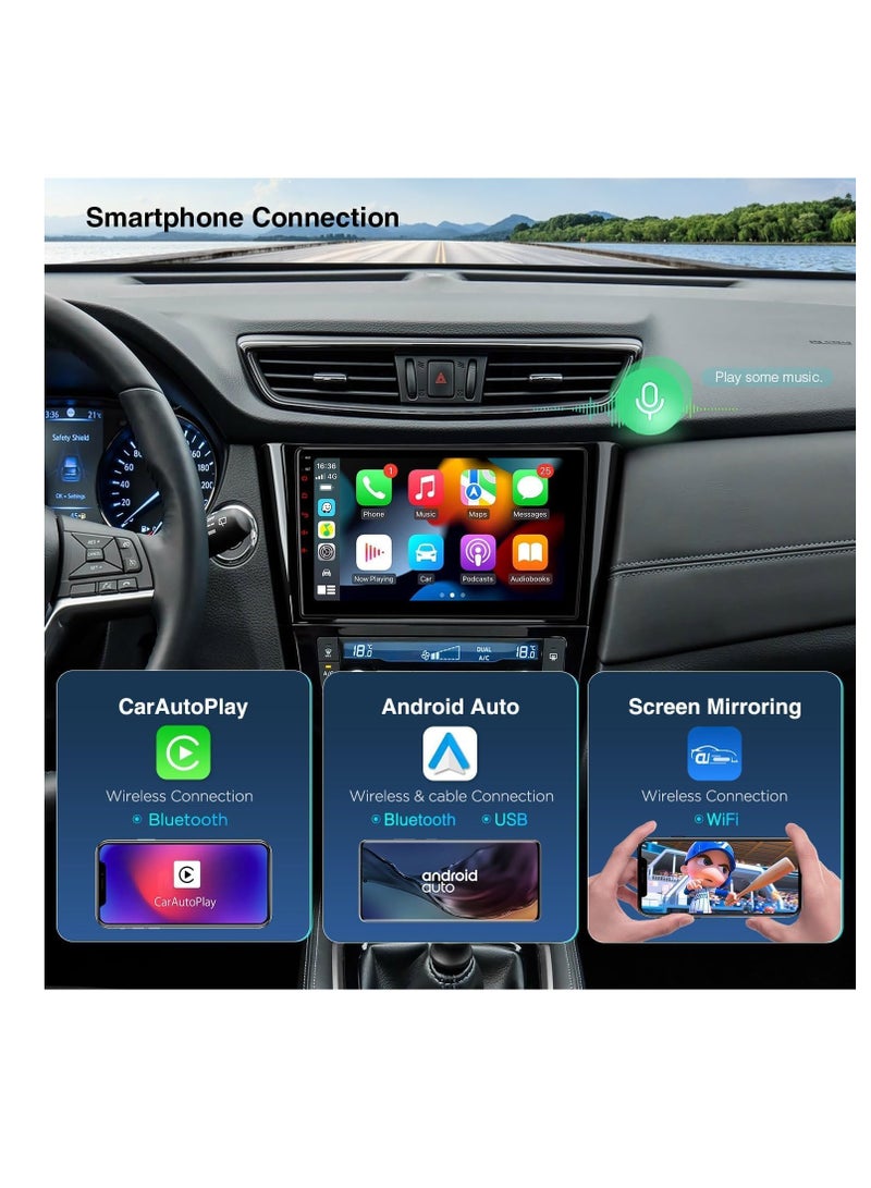 Android Car Stereo for NISSAN X-Trail, Qashqai, Rogue 2014 2015 2016 2017 2018 2GB RAM 32GB ROM 10 Inch Support Apple Carplay, MirrorLink WiFi BT, IPS Touch Screen with AHD Camera Included - Image 2