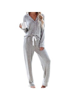 Women's Pajama Sets Long Sleeve Button Down Sleepwear Nightwear Soft Pjs Lounge Sets