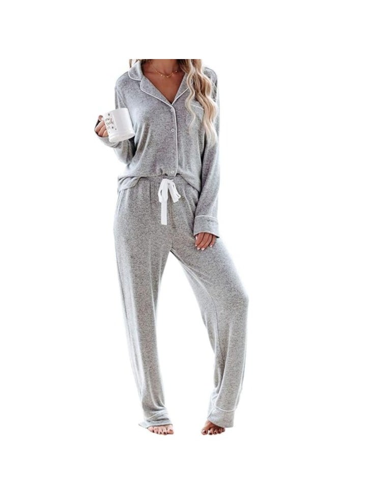 Generic - Women's Pajama Sets Long Sleeve Button Down Sleepwear Nightwear Soft Pjs Lounge Sets - Image 1