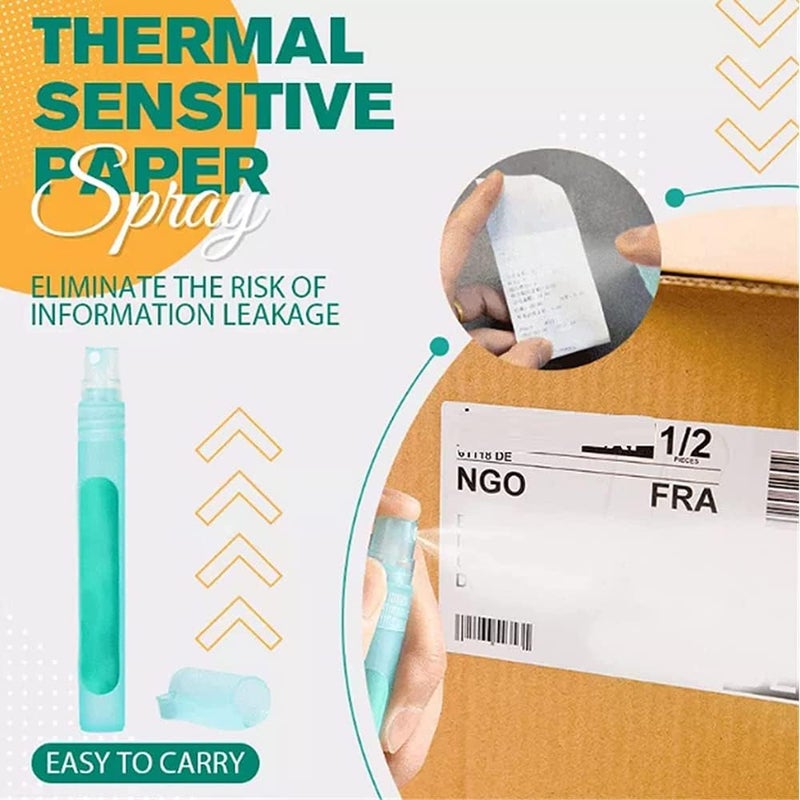 klarako 3Pcs Thermal Sensitive Paper Spray, Portable Information Anti-Leakage Spray, Privacy Information Coverer Fluid, Identity Protection Spray, for Personal Privacy and Office Appliances - Image 2