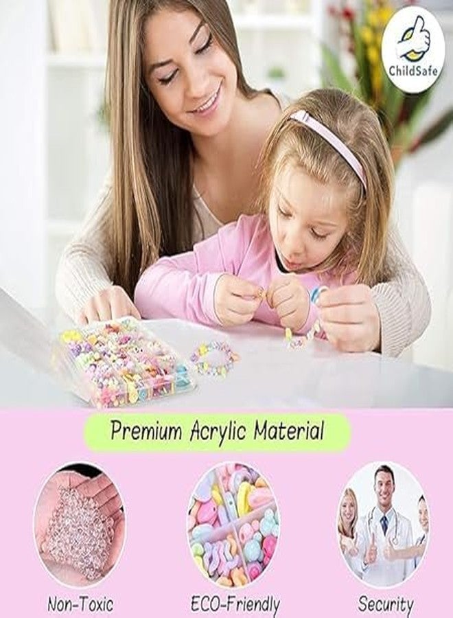 MAGHROLA Jewelery Making Kit DIY 24 Different Colorful Pop Beads Set Creative Handmade Gifts Acrylic Lacing Stringing Necklace Bracelet Crafts for Kids Girl Favor [Multicolor] - Image 4