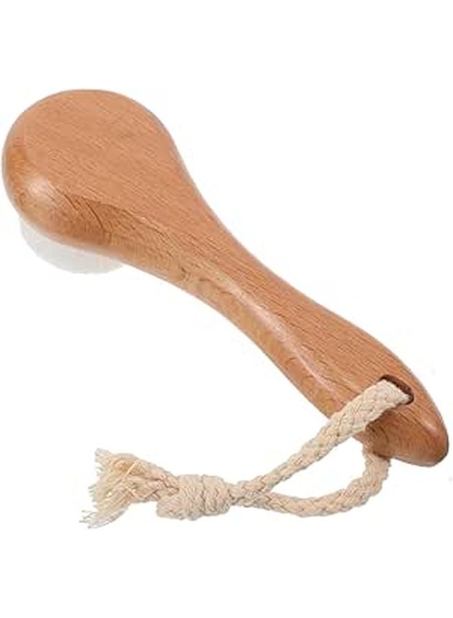 White Long Handle Facial Cleansing Brush Soft Nano Bristles For Deep Pore Cleansing Makeup Removal - Image 1