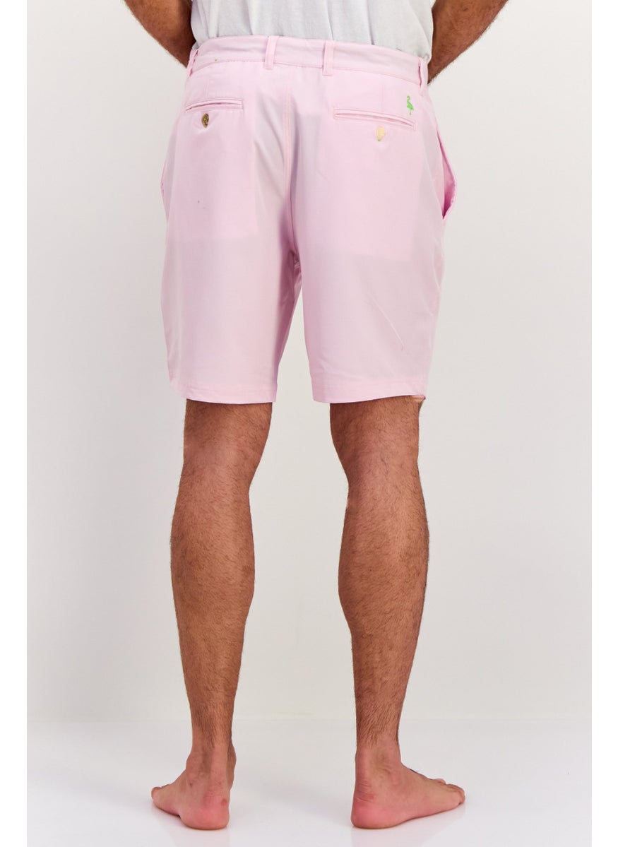 Tailorbyrd - Men Plain Board Shorts, Pink - Image 1