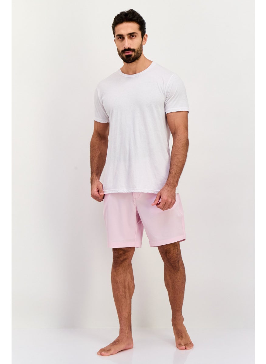 Tailorbyrd - Men Plain Board Shorts, Pink - Image 1