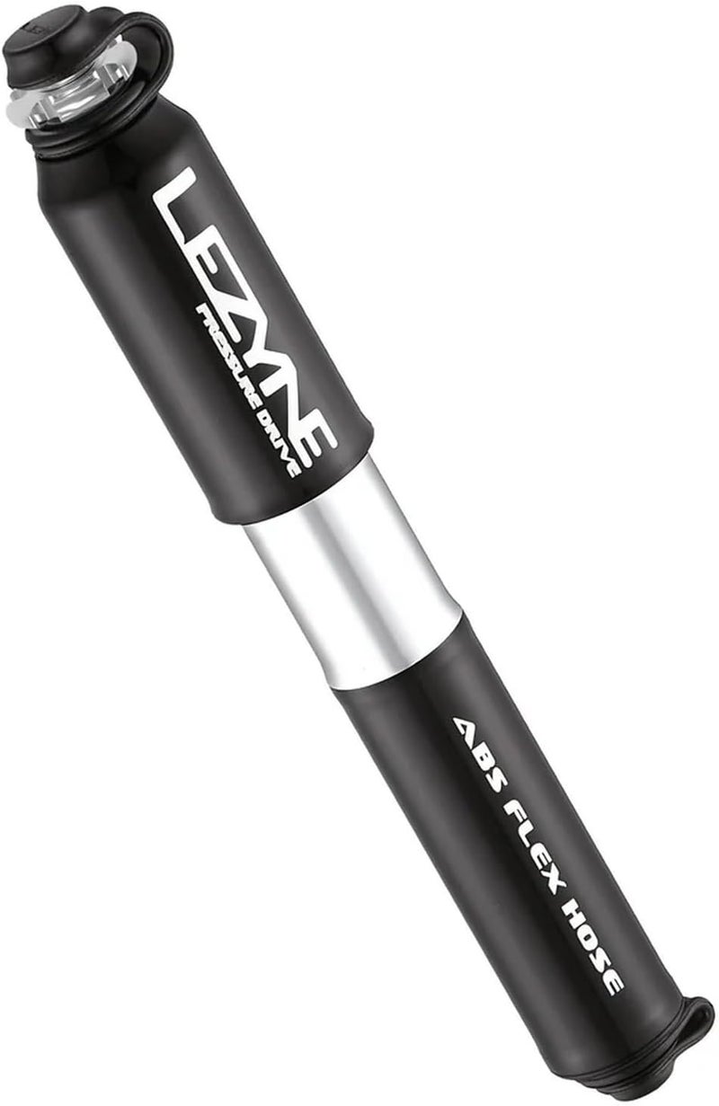 Pressure Drive Bicycle Tire Hand Pump, High Pressure 120psi, Presta & Schrader, ABS Flex Hose, Compact Bike Pump