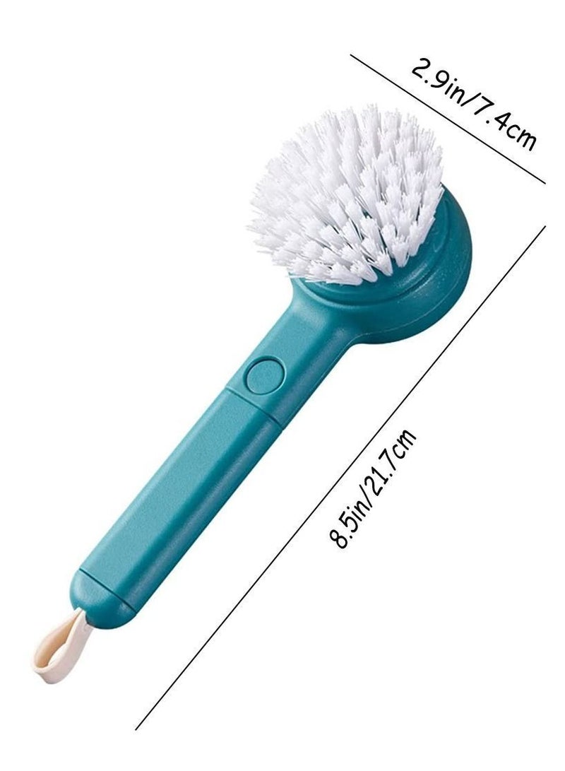 نيبمينينت فرشاة خضروات الفاكهة ، تنظيف جزر البطاطس مع مقشرة 2 في 1 أدوات مطبخ فواكه نباتية (أزرق) - Image 5