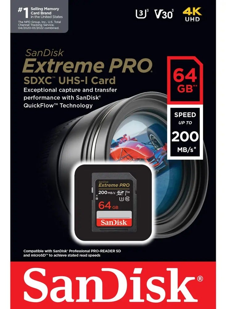 SanDisk 64GB Extreme PRO UHS-I SDXC Memory Card