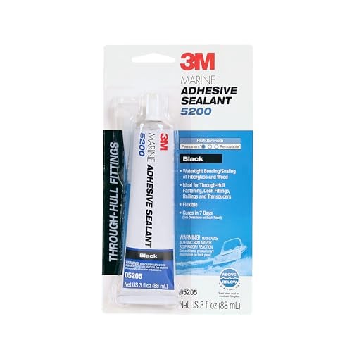 3M لاصق بحري 3M 5200 - ربط دائم وإغلاق للقوارب والتطبيقات البحرية - أسود - 3 أونصات - Image 1