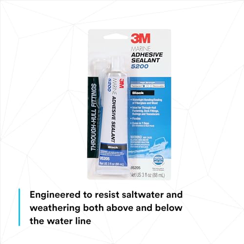 3M لاصق بحري 3M 5200 - ربط دائم وإغلاق للقوارب والتطبيقات البحرية - أسود - 3 أونصات - Image 5