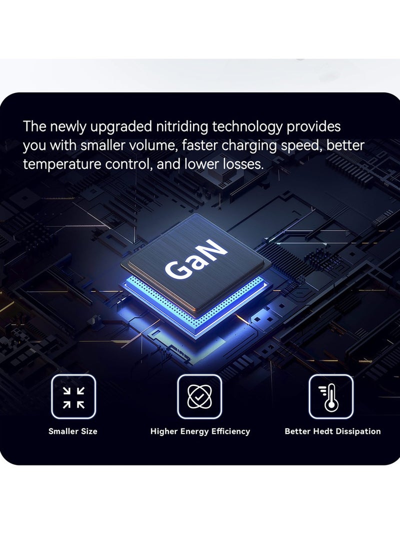 ZAUQ - 65Watt Gan USB C Charger - ZAUQ 3 Port Wall Adapter Fast Universal Travel Adapter Compatible with Laptops MacBook Pro/Air HP, Lenovo, Dell iPhone 15 Samsung, Xiaomi, Google Pixel, Huawei, OnePlus - Image 1