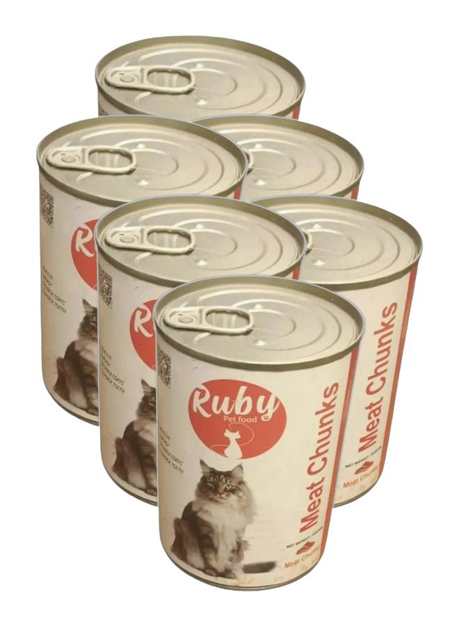 Ruby With Meat chunk cat wet food 400g Bundle 6 cans - Image 1