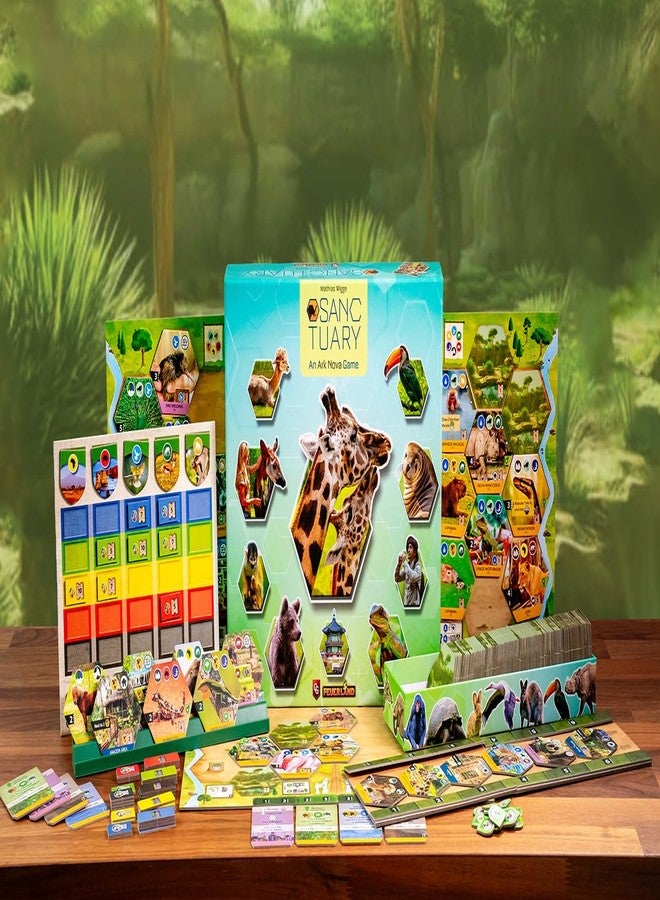 Capstone Games Sanctuary Board Game – Strategy Tile Drafting Game for 1-5 Players, Animal Themed Zoo Simulation, Hand Management, Perfect for Adults & Family Game Nights, Solo Play | 60-90 Minutes - Image 2