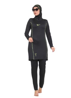 Generic Sharia swimsuit, long tunic- 3 pieces - black  - Image 2