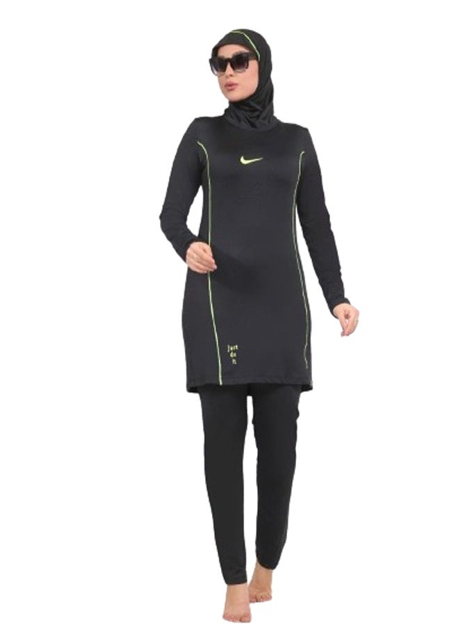 Generic - Sharia swimsuit, long tunic- 3 pieces - black - Image 1