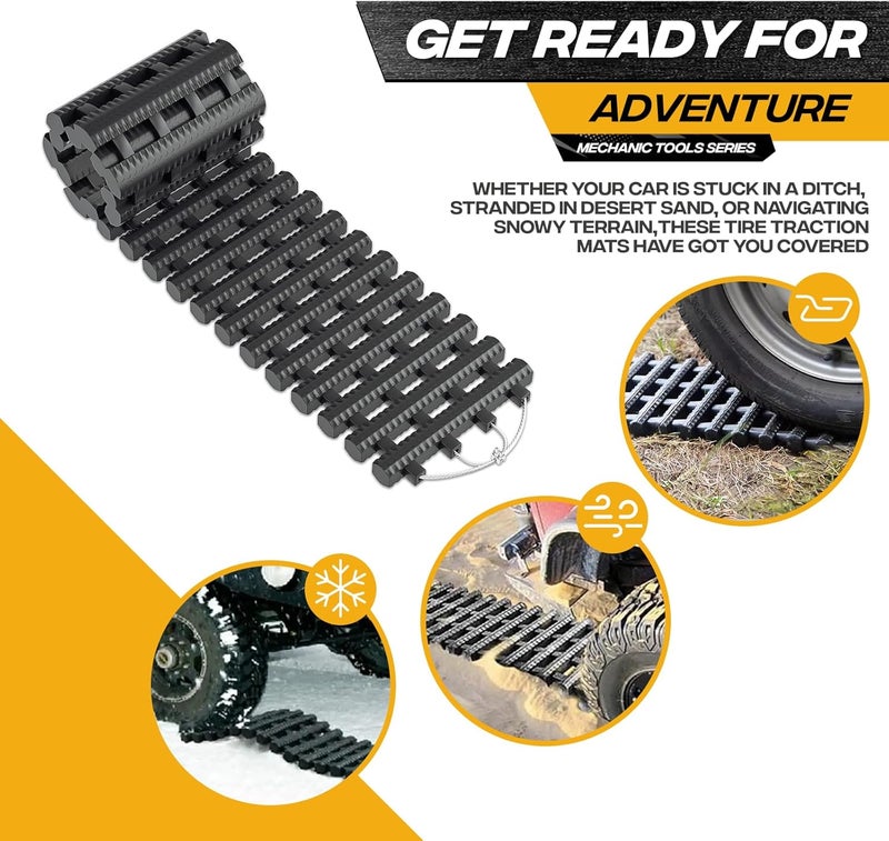 Magshion Portable Tire Traction Mat for Snow, Ice, Mud, and Sand - 47" Recovery Mat with Carry Bag - Image 4