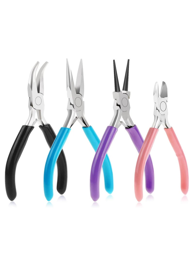 Oasisgalore 4pcs Jewelry Pliers Tool Set for Beading, Repair, and Wire Cutting  - Image 1
