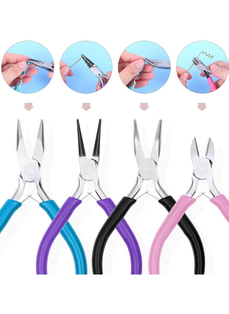 Oasisgalore 4pcs Jewelry Pliers Tool Set for Beading, Repair, and Wire Cutting  - Image 2
