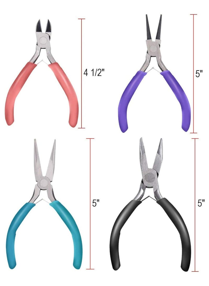 Oasisgalore 4pcs Jewelry Pliers Tool Set for Beading, Repair, and Wire Cutting  - Image 5