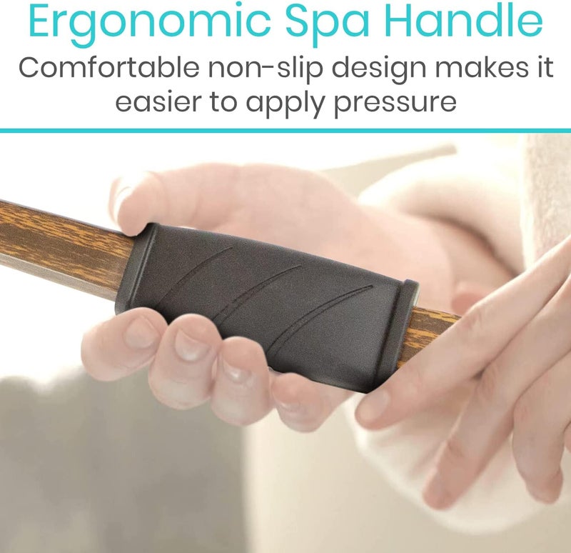 Vive 17 Shower Loofah with Long Handle Exfoliating Back Body Scrubber for Men Women Luffa Sponge on a Stick for Bathing Cleaning Includes Extra Handheld Lufa Hook String to Hang on Wall - Image 5