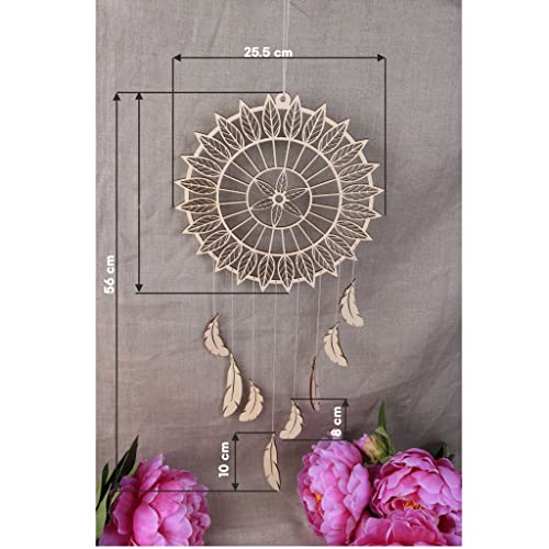 Cliths Pack of 1 Pices Wooden Dream Catcher, Wall Hanging, Wall Decor, Dream Catcher for Home Wall Decoration - Image 2