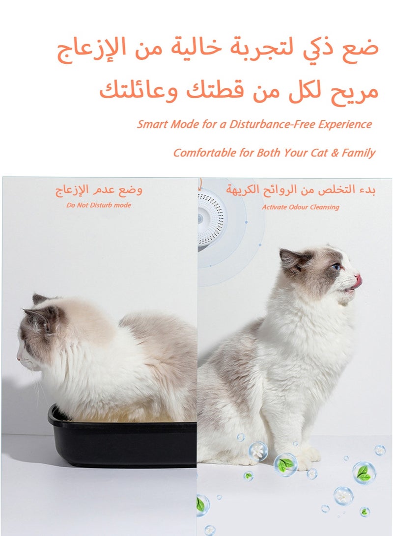 Smart Cat Deodorizer Litter Box Air Purifier - Auto Cat Odor Remover & Dust Reducer for Saudi Homes, Bacteria Eliminator for Cat Care, Silent & Safe for Persian Cats (No Chemicals) - Image 5