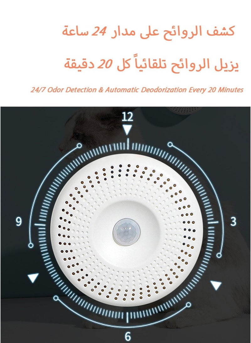Smart Cat Deodorizer Litter Box Air Purifier - Auto Cat Odor Remover & Dust Reducer for Saudi Homes, Bacteria Eliminator for Cat Care, Silent & Safe for Persian Cats (No Chemicals) - Image 2