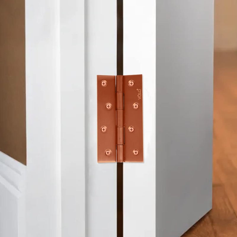 Volo Premium Concealed Door Butt Hinges 4 inch x 12 Gauge25 mm Thickness Slow Motion Butt Hinge Stainless Steel Pack of 6 PcsColour Rose Gold - Image 5