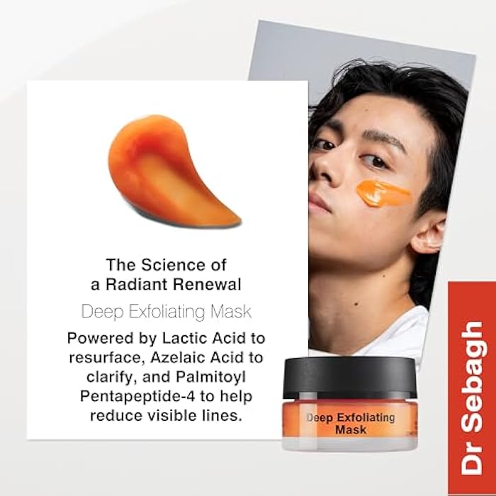Dr. Sebagh Dr Sebagh - Exfoliating Face Mask [TRAVEL SIZE] - Face Exfoliator for Smooth & Radiant Skin - Exfoliante Facial Clears & Evens Skin Tone - Skin Exfoliator for Skin Cell Boost (0.5 fl.oz.) - Image 5