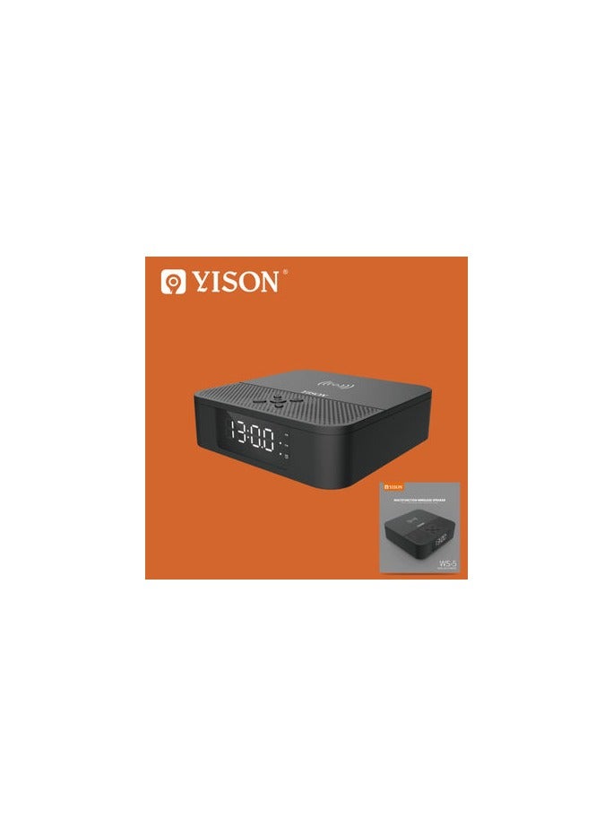 Yison WS-5 Wireless Portable Speaker With Digital Screen Display - Black - Image 4