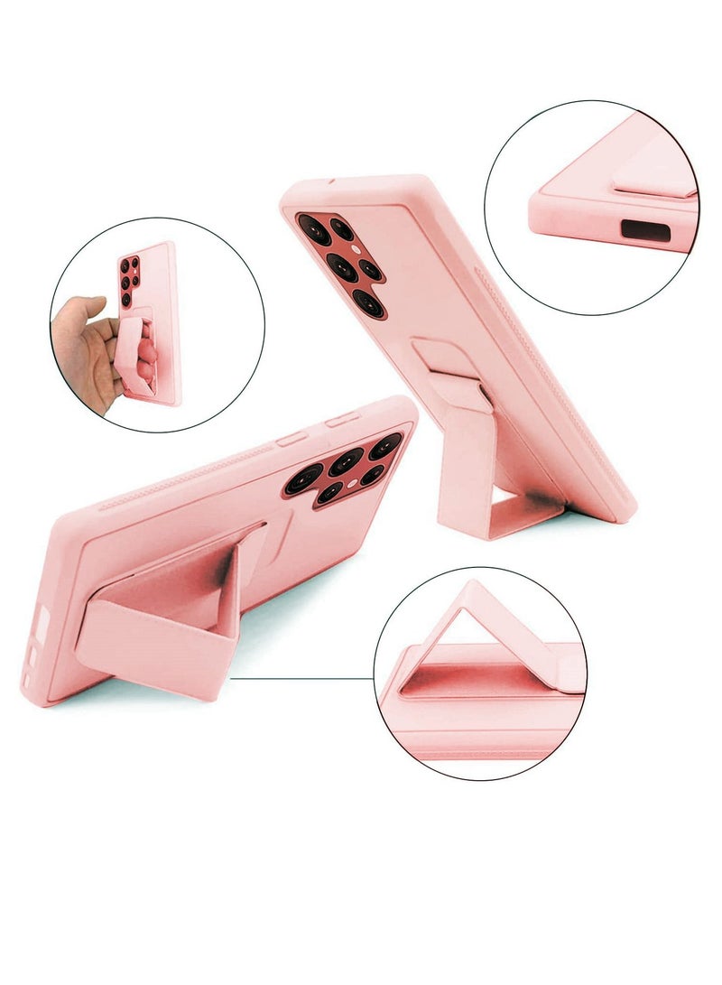 BORTONY Galaxy S22 Ultra Case with Magnetic Stand Holder Silicone Hand Strap Car Mount Kickstand and Finger Grip Case Cover For Samsung Galaxy S22 Ultra - Image 3