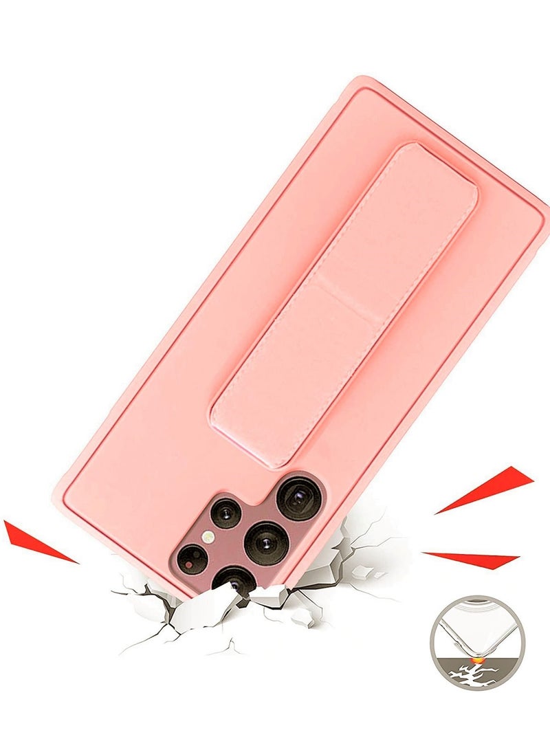 BORTONY Galaxy S22 Ultra Case with Magnetic Stand Holder Silicone Hand Strap Car Mount Kickstand and Finger Grip Case Cover For Samsung Galaxy S22 Ultra - Image 4