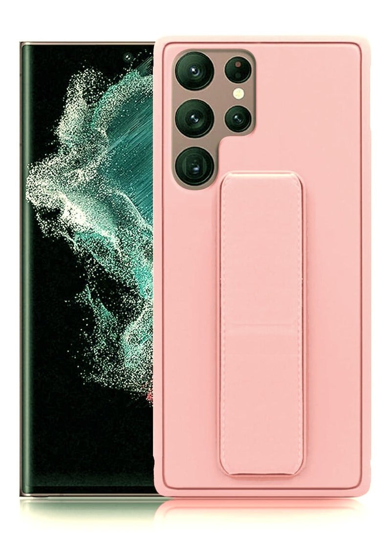 BORTONY Galaxy S22 Ultra Case with Magnetic Stand Holder Silicone Hand Strap Car Mount Kickstand and Finger Grip Case Cover For Samsung Galaxy S22 Ultra - Image 1