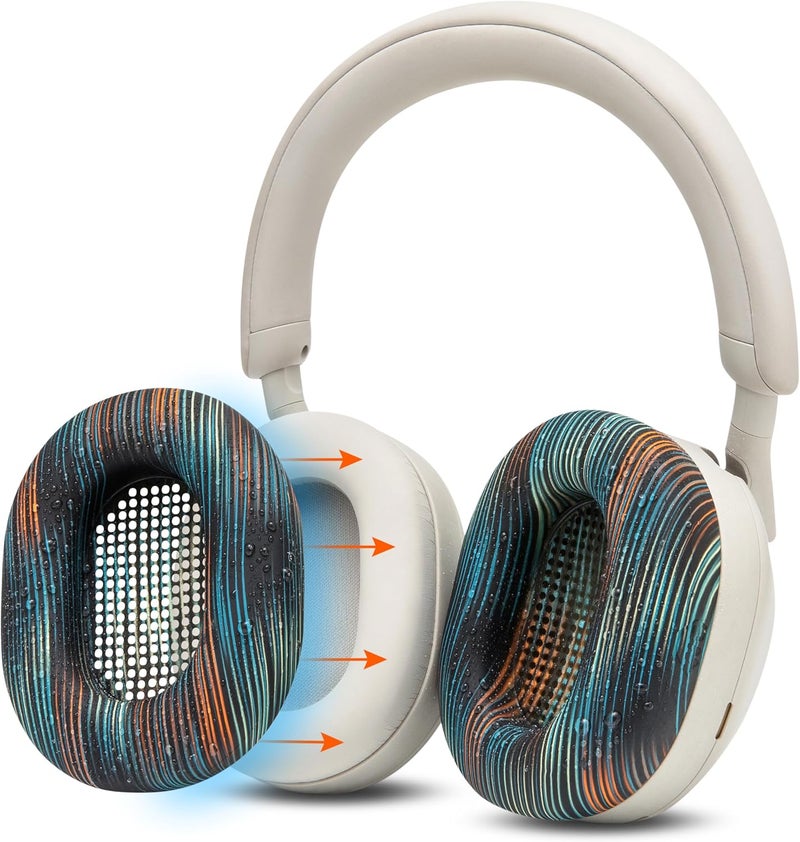 WC SweatZ XM5 - وسادات أذن حاصلة على براءة اختراع مع حماية من العرق لسماعات Sony WH1000XM5 من Wicked Cushions | حماية كاملة 360 درجة لوسادات الأذن | لون المحاكاة - Image 1