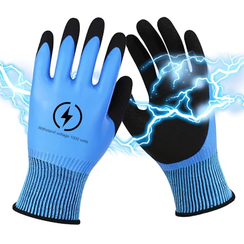 TecoKart® Safety Electrical Insulatrial Gloves - 1000V Electric Shock proof Insulated Hand Rubber Gloves, Ideal for Metal Processing and Electronics Work - Image 1