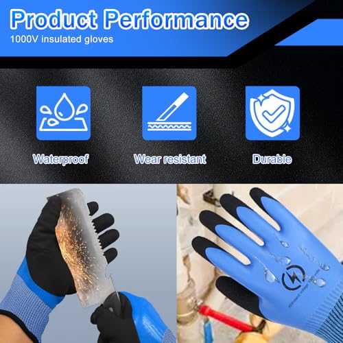TecoKart® Safety Electrical Insulatrial Gloves - 1000V Electric Shock proof Insulated Hand Rubber Gloves, Ideal for Metal Processing and Electronics Work - Image 3